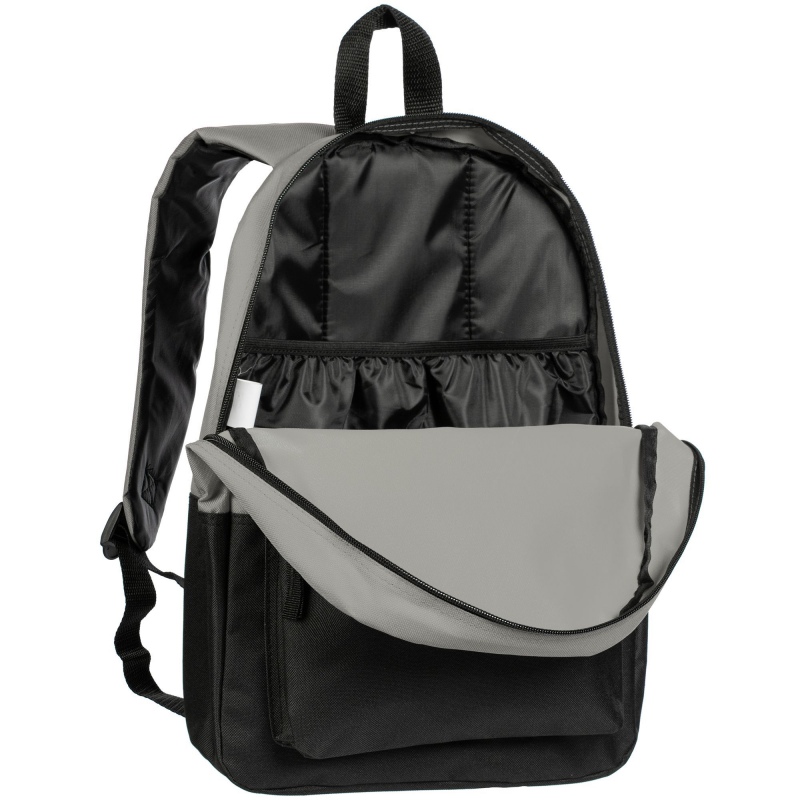 Рюкзак Base Up, черный  с синим, с оранжевым, с серым. Артикул р15693