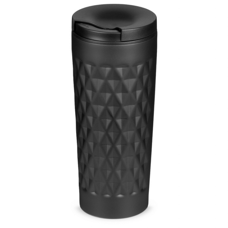 Герметичная вакуумная термокружка «Matrix», 450 мл, черный, серебристый. Артикул о82305