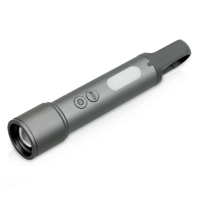 Фонарь аккумуляторный с регулируемым фокусом «Vortez», 9 режимов, 650 Лм, темно-серый. Артикул о797320