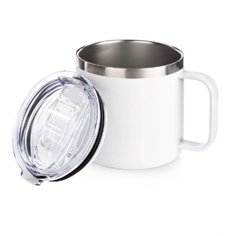 Стальная кружка с двойными стенками «Alaska», черный, белый, синий. Артикул о81500