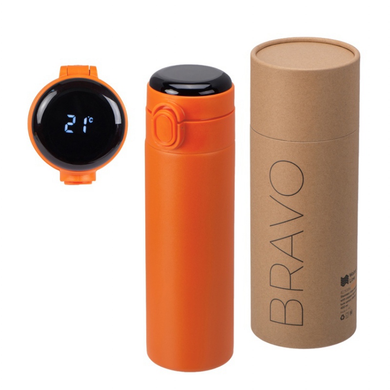 Вакуумная термокружка с индикатором и медной изоляцией «Bravo», 400 мл, 6 цветов. Артикул о82761