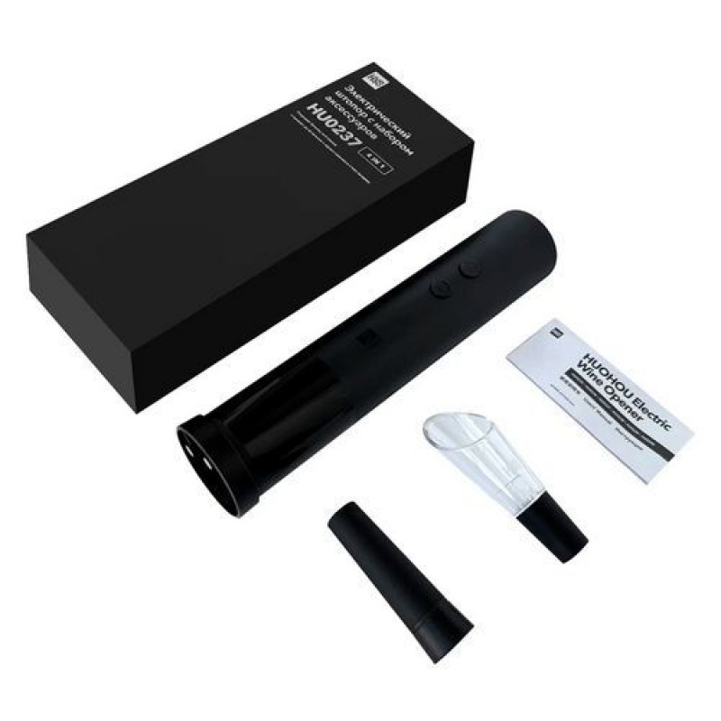 Винный набор HuoHou Electric Wine Bottle Opener 4 in 1, черный. Артикул р16767.30