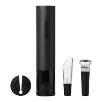 Набор для вина с электрическим штопором Sacramento, черный. Артикул е236210.010