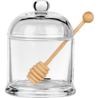 Стеклянная емкость для меда с ложкой «Vira», прозрачный, натуральный. Артикул о627031