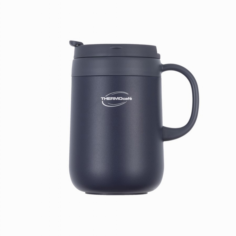 Термокружка THERMOcafe «TCCM-460SY», 460 мл, дымчато-синий, бежевый. Артикул о17072