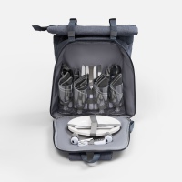 Набор для пикника Picnivo на 4 персоны, темно-серый меланж. Артикул р63057.13