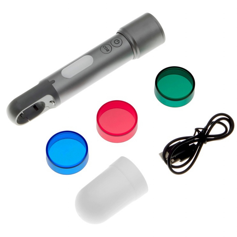 Фонарь аккумуляторный с регулируемым фокусом «Vortez», 9 режимов, 650 Лм, темно-серый. Артикул о797320