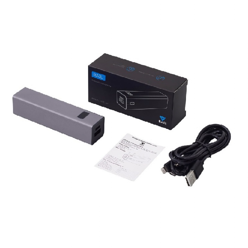 Внешний аккумулятор «Rail» c дисплеем, 5000 mAh, темно-серый, черный, синий. Артикул о59099