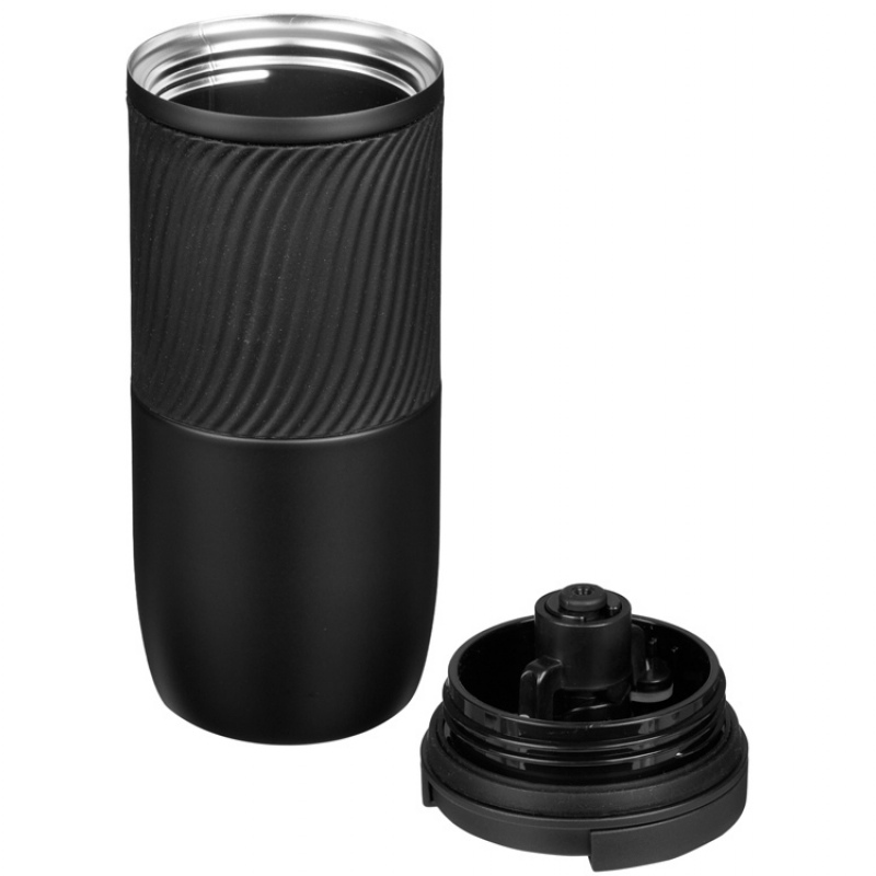 Герметичная вакуумная термокружка «Pillar», 550 мл, серебристый, черный. Артикул о82306