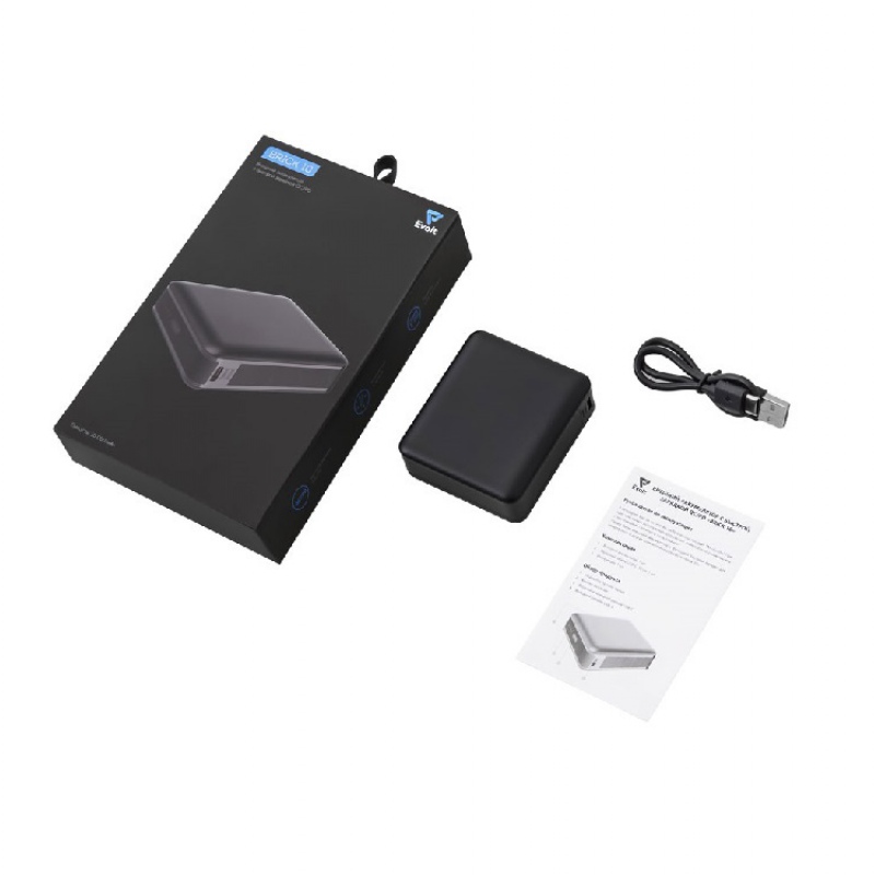 Внешний аккумулятор «Brick 10» с быстрой зарядкой QC/PD, 10000 мАч, белый, черный. Артикул о39231