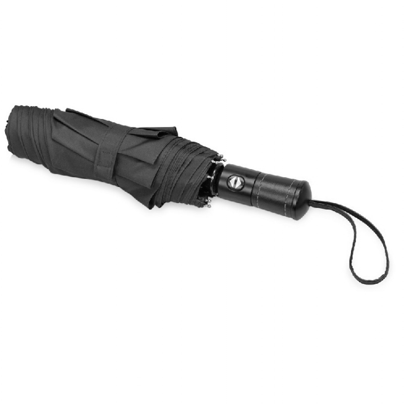 Зонт складной «Ontario», коричневый, черный, синий. Артикул о9790