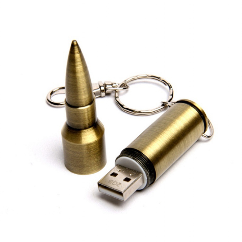 USB 2.0 - флешка на 16 Гб в виде патрона от АК-47. Артикул о6001.16