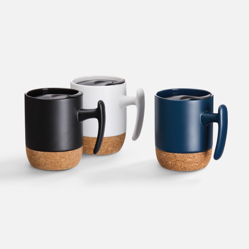 Кружка Corky Grip, белая, черная, синяя. Артикул р18664