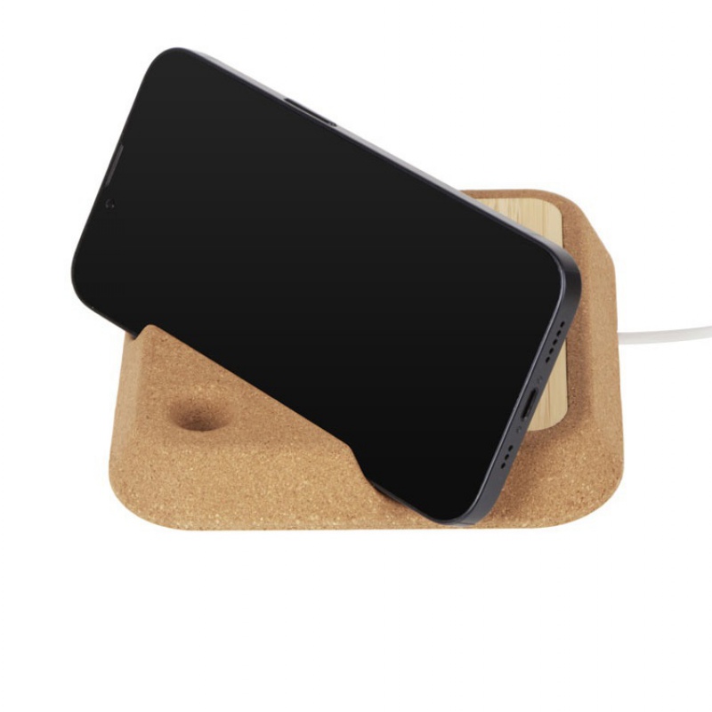 Беспроводное зарядное устройство «Tetra», 15 Вт, натуральный. Артикул о823030