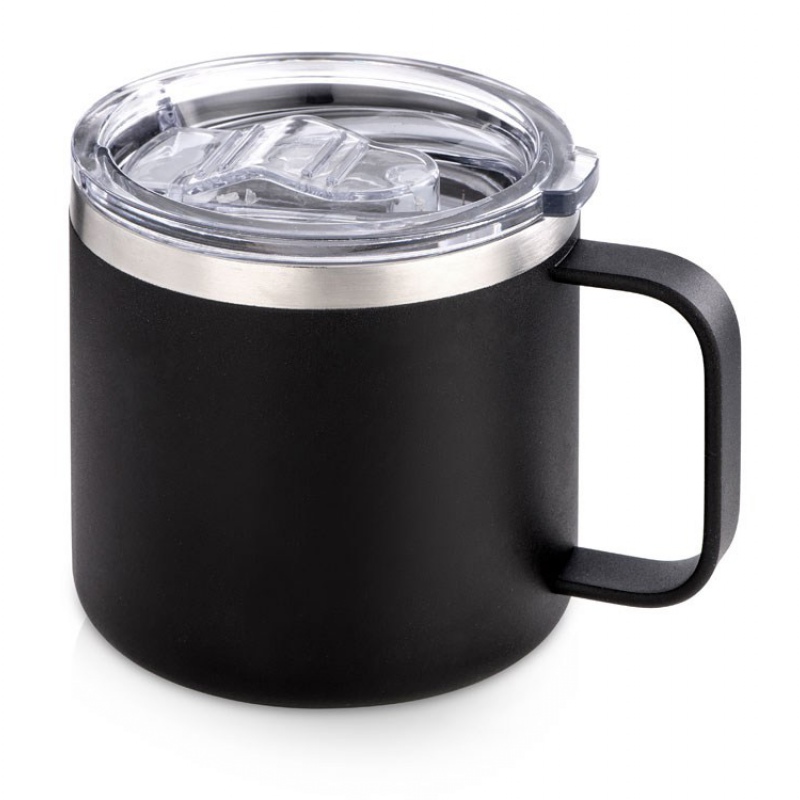 Стальная кружка с двойными стенками «Alaska», черный, белый, синий. Артикул о81500