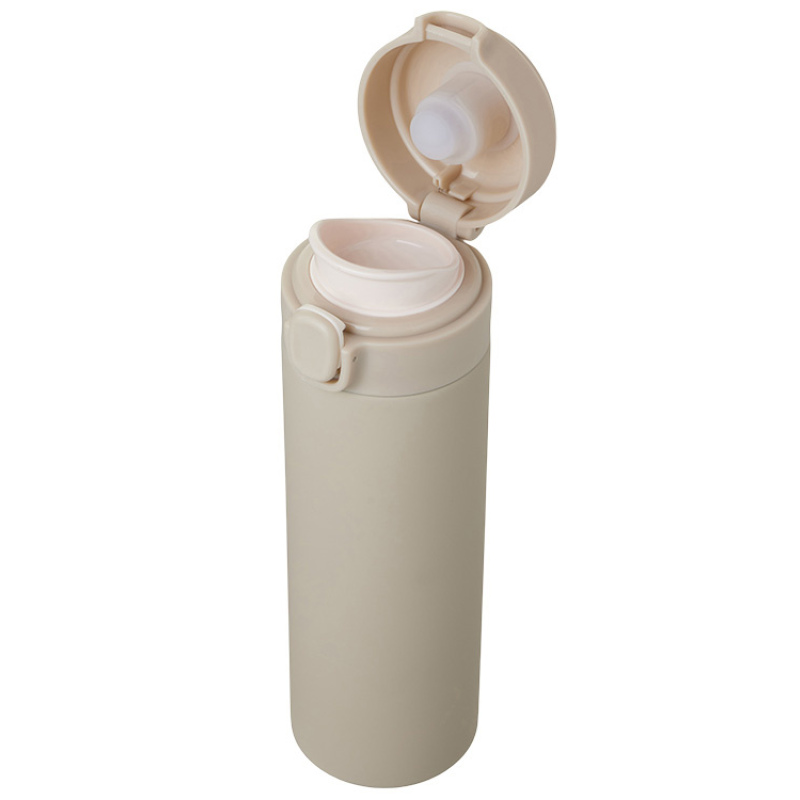 Вакуумная термокружка c кнопкой «Guard», soft-touch, 400 мл, тубус, 7 цветов. Артикул о82751