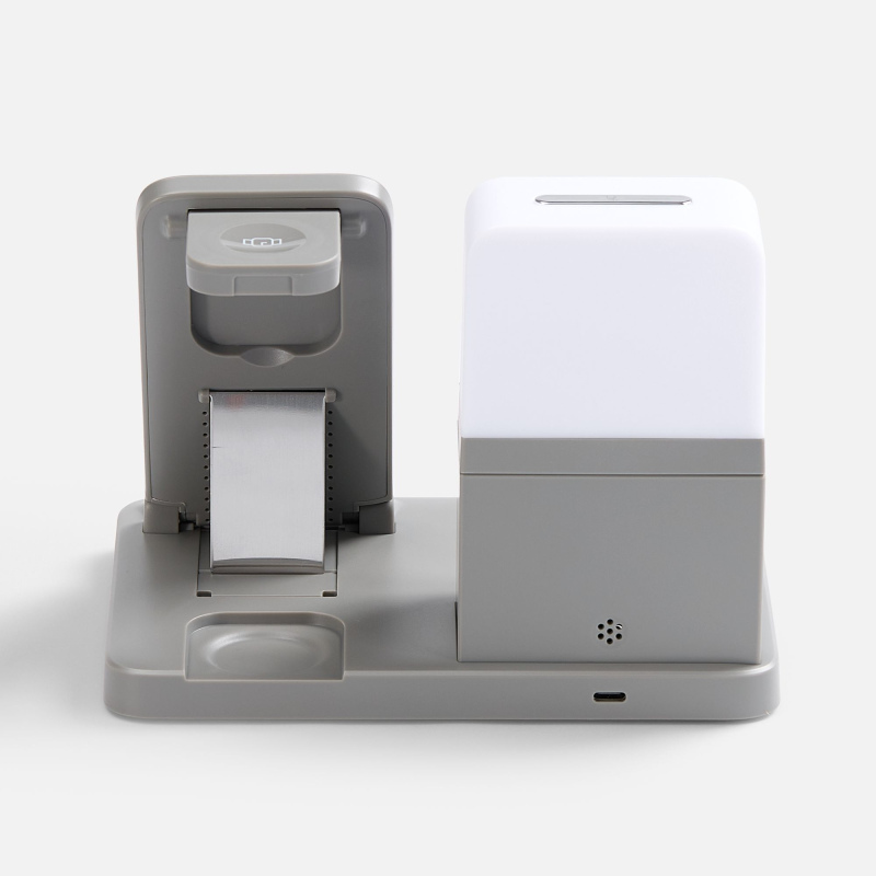 Зарядная станция с электронными часами и подсветкой Large Charge ver.3, серая. Артикул р18647.10