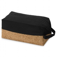 Несессер «Corky» хлопковый с пробковой вставкой, черный, натуральный. Артикул о31891