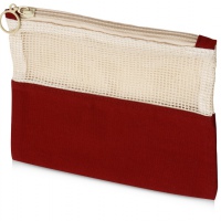 Косметичка «Mesh» хлопковая с сетчатой вставкой, красный, синий, натуральный, черный. Артикул о83730