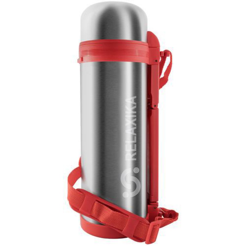 Термос для еды и напитков Relaxika 1800, стальной. Артикул р13795.10