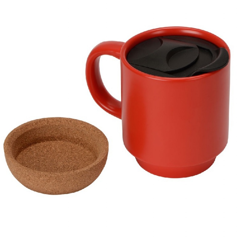 Кружка с пробковым дном и крышкой «Denpasar», 9 цветов. Артикул о87310