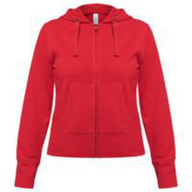 Толстовка женская Hooded Full Zip, ярко-синяя, серая меланж, красная, белая. Артикул рWW642