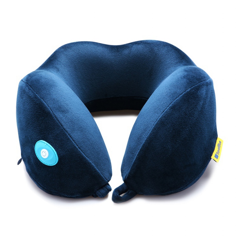 Подушка для путешествий со встроенным массажером «Massage Tranquility Pillow», синий. Артикул о9010102