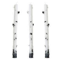 Набор свечей «Betulla» берёзки, белый, черный. Артикул о21043