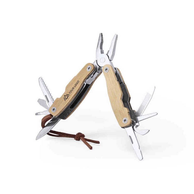 Мультитул 12 функций FOLNAX, бамбук/нержавеющая сталь. Артикул и346805