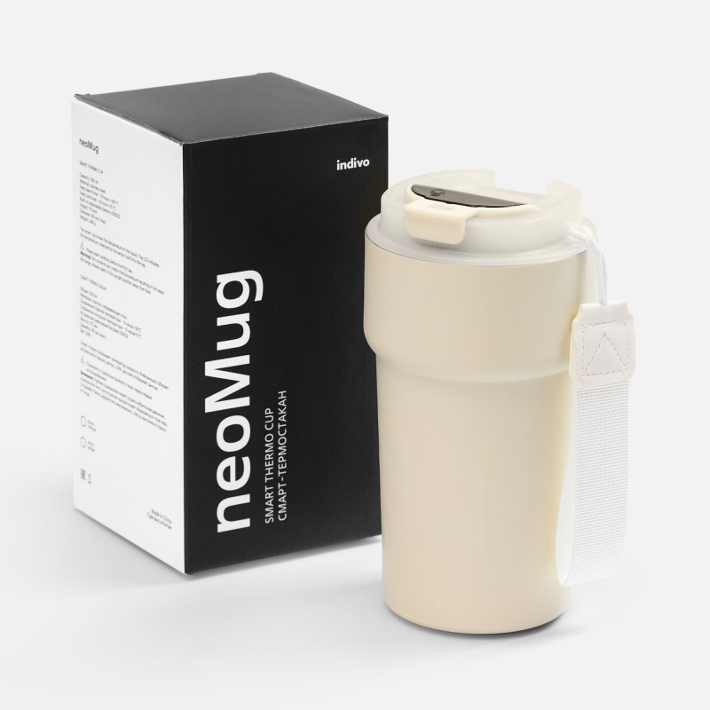 Смарт-термостакан neoMug, черный, белый. Артикул р18386