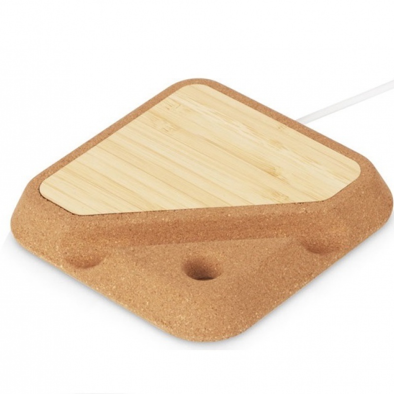 Беспроводное зарядное устройство «Tetra», 15 Вт, натуральный. Артикул о823030