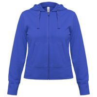 Толстовка женская Hooded Full Zip, ярко-синяя, серая меланж, красная, белая. Артикул рWW642