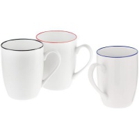 Кружка Simmy, белая с синим, белая с красным, белая с черным. Артикул р15883