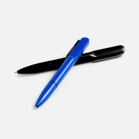 Ручка шариковая Lucenti с подсветкой логотипа, в футляре, синяя, черная. Артикул р20695