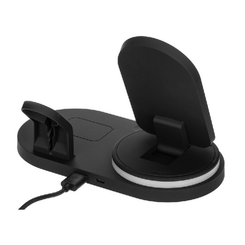 Складная зарядная станция с беспроводной зарядкой «Flashport», 15 Вт. Артикул о591076