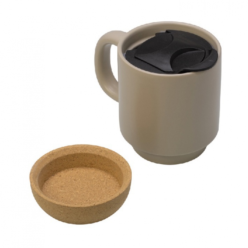 Кружка с пробковым дном и крышкой «Denpasar», 9 цветов. Артикул о87310