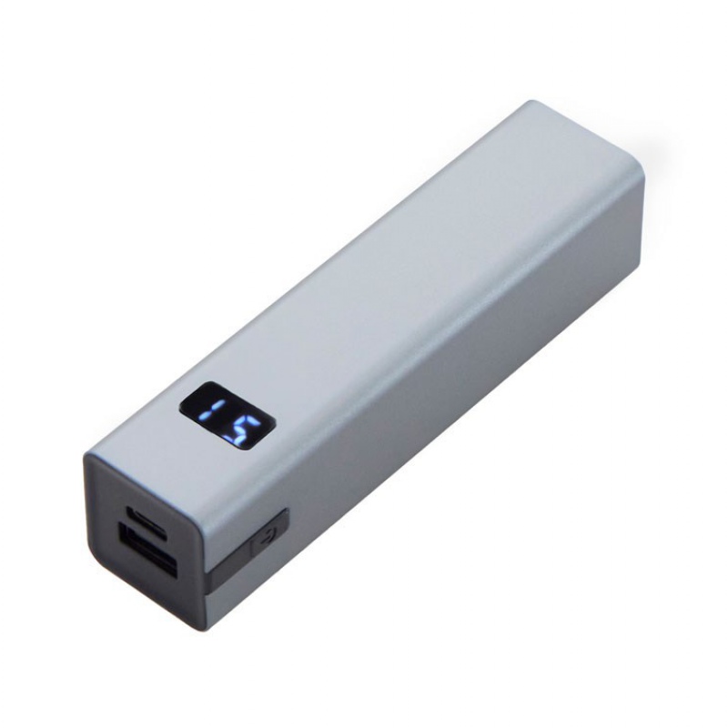 Внешний аккумулятор «Rail» c дисплеем, 5000 mAh, темно-серый, черный, синий. Артикул о59099