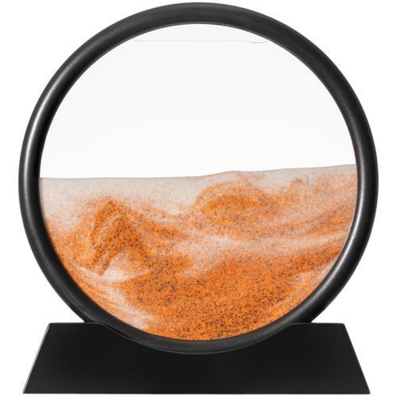 Песочная картина-антистресс Pleasantville, черная с оранжевым. Артикул р20244.03