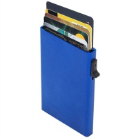 Картхолдер «Florence» с RFID-защитой, синий, оружейная сталь. Артикул о70060