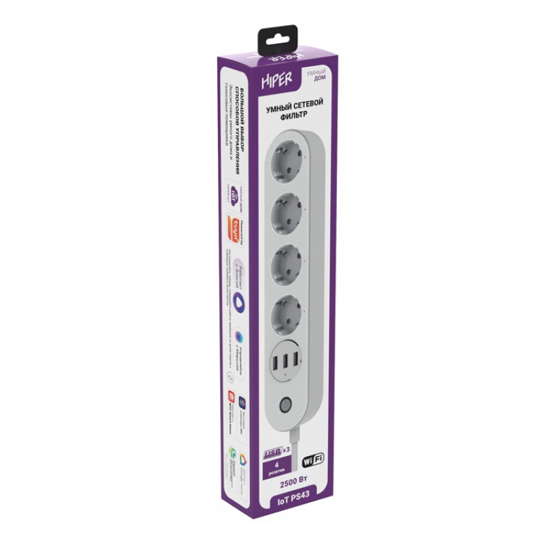 Умный сетевой фильтр «IoT PS43». Артикул о521188