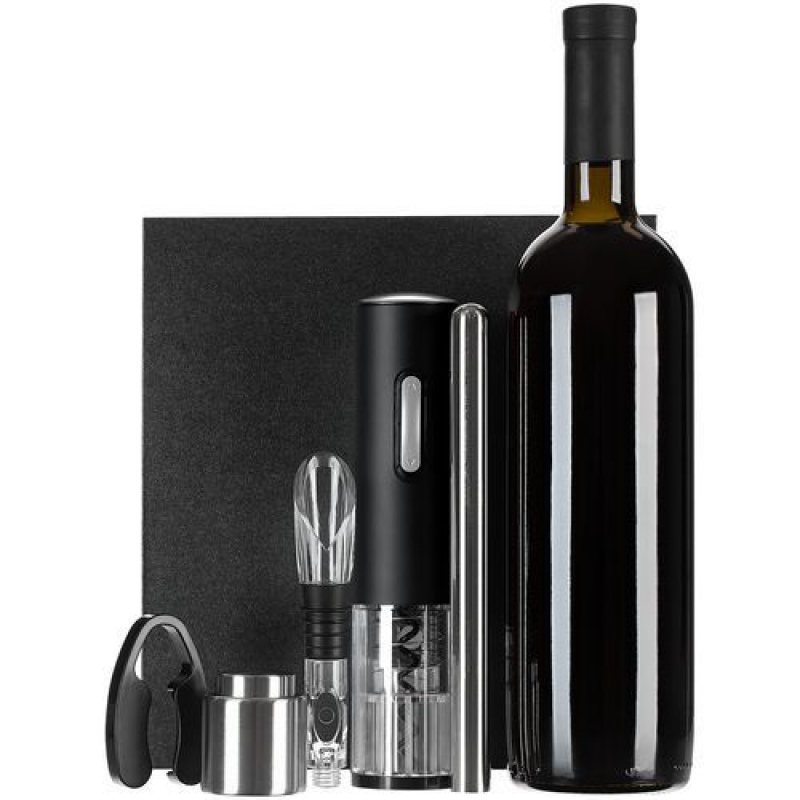 Винный набор Wine Diesel, серебристый, черный. Артикул р20051