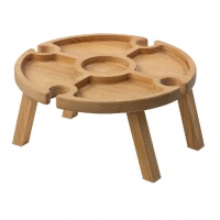 Деревянный столик на складных ножках «Outside party», коричневый. Артикул о625345