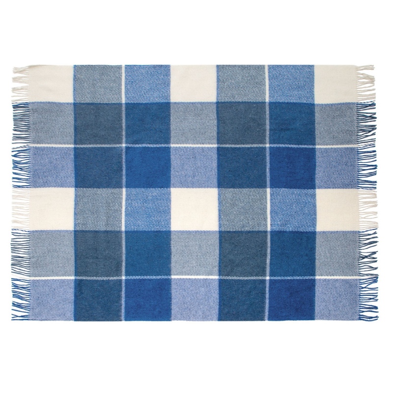 Плед Edinburgh, голубой, бежево-коричневый. Артикул р13697