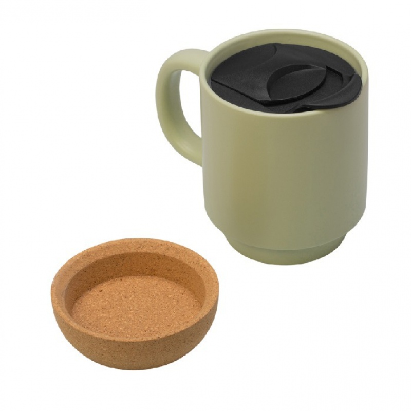 Кружка с пробковым дном и крышкой «Denpasar», 9 цветов. Артикул о87310