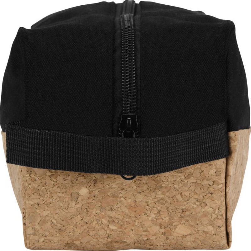 Несессер «Corky» хлопковый с пробковой вставкой, черный, натуральный. Артикул о31891