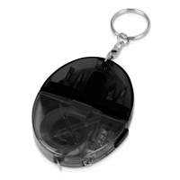 Брелок-рулетка «Кристалл», 1м, черный, синий. Артикул о49950