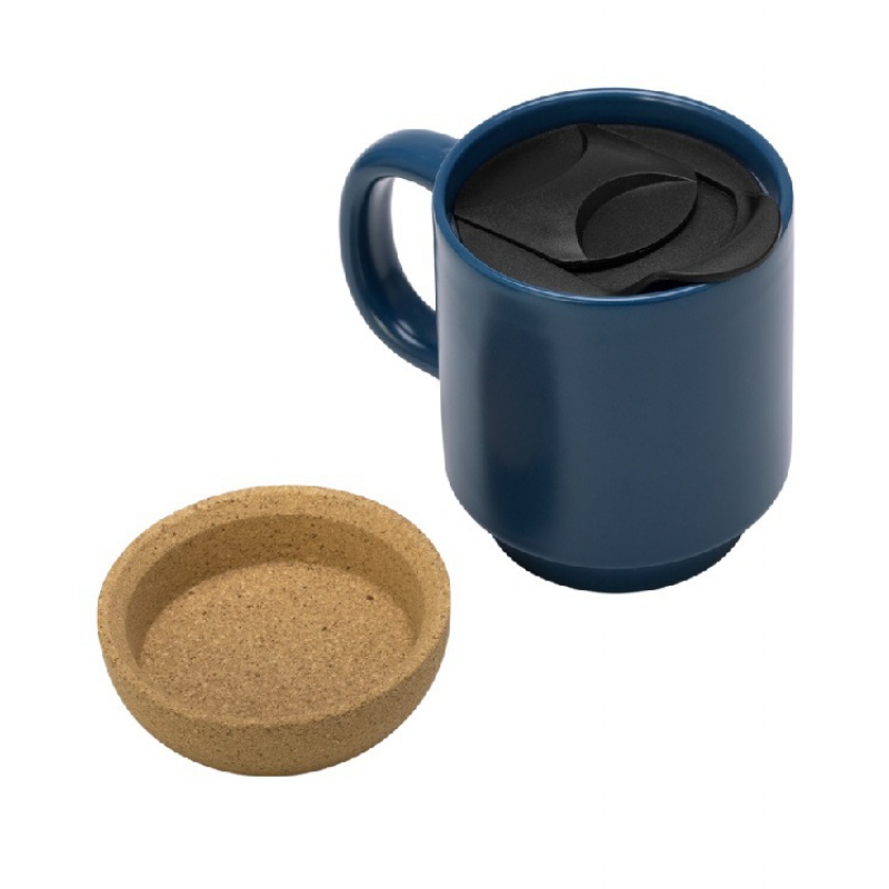 Кружка с пробковым дном и крышкой «Denpasar», 9 цветов. Артикул о87310