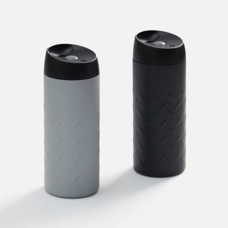 Термостакан Hard Work, серый, черный. Артикул р17286