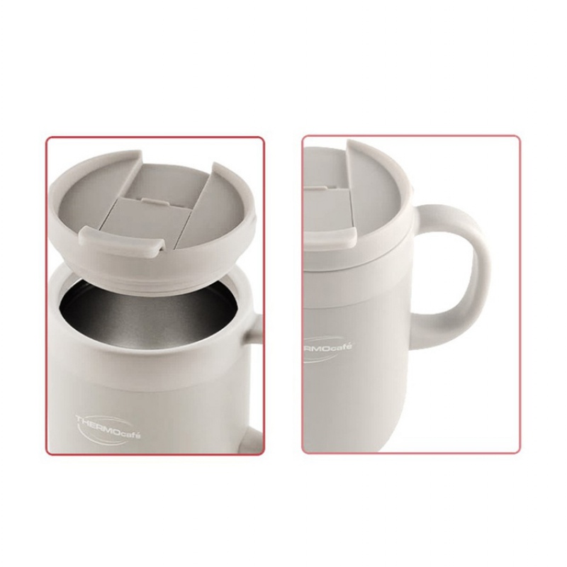 Термокружка THERMOcafe «TCCM-460SY», 460 мл, дымчато-синий, бежевый. Артикул о17072