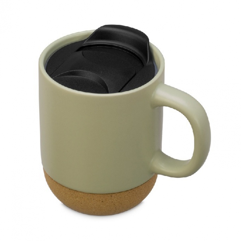 Кружка с пробковым дном и крышкой «Denpasar», 9 цветов. Артикул о87310